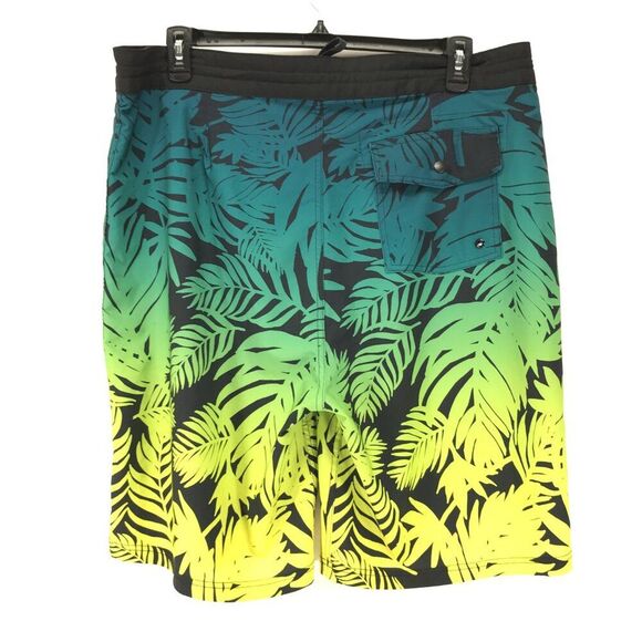 Old Navy Built-In Flex Board Shorts Men's Size 40 Leaf Print Swim Trunks Beach - Picture 2 of 9